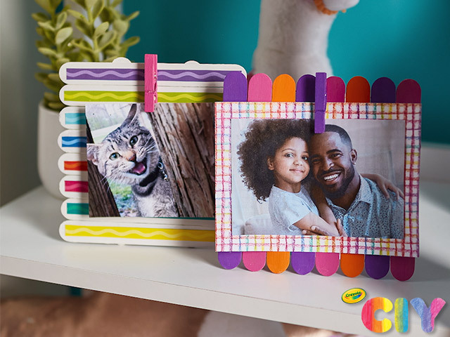 Crayola - Create Paint Stick pictures and DIY frames a great craft