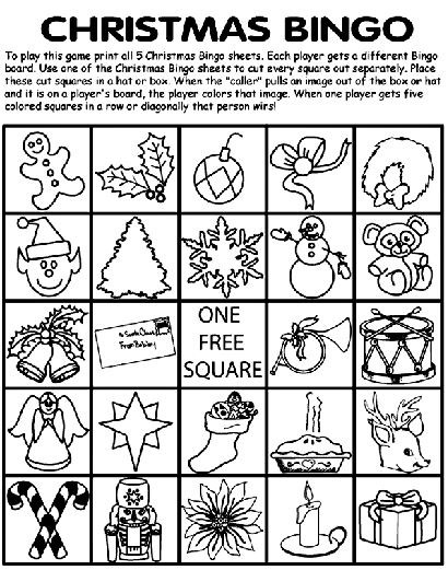 Christmas Bingo Board No 1