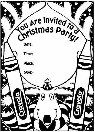 Christmas Party Invitation Reindeer