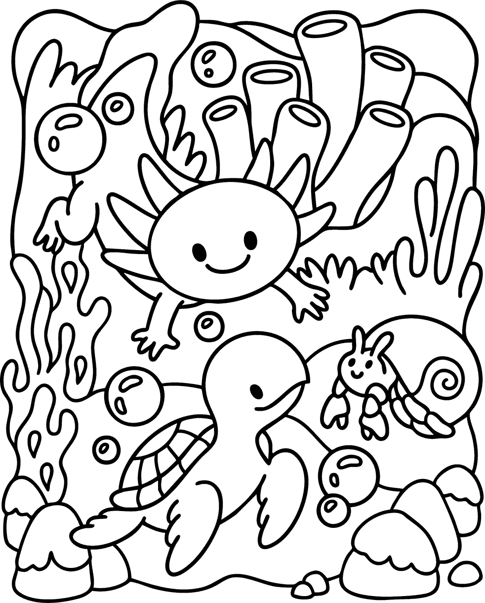 Coral Coast Free Coloring Page