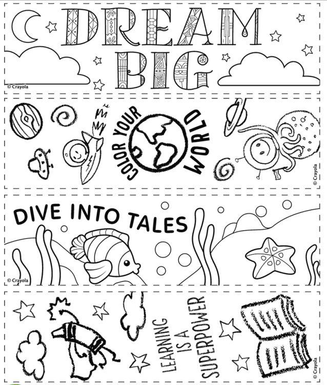 Dream Big Printable Bookmarks