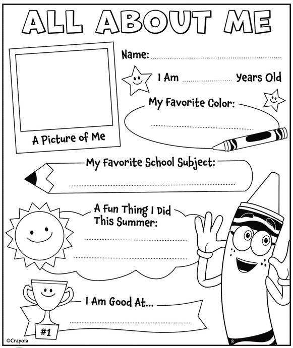 Getting To Know You School Activity Sheet