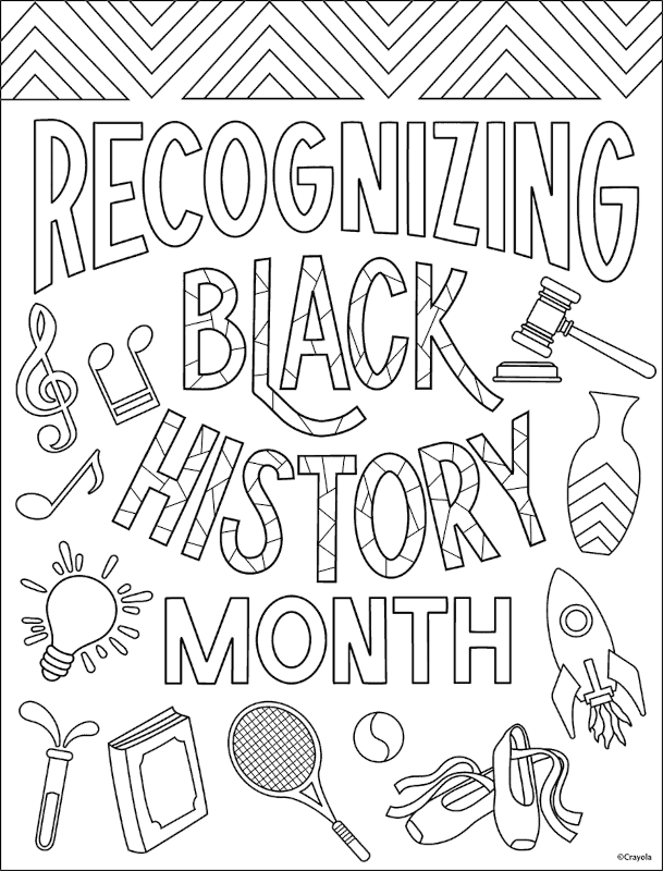 Free recognizing black history month diversity coloring page for kids