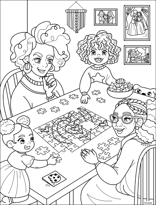 Free pride lgbt grandparents day coloring page
