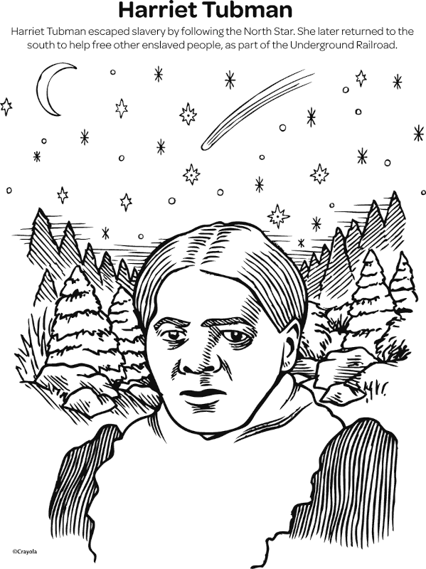 Free harriet tubman coloring page