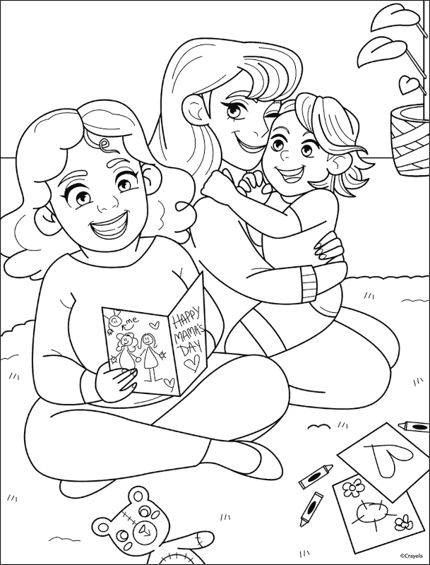 Free pride lgbt mothers day coloring page