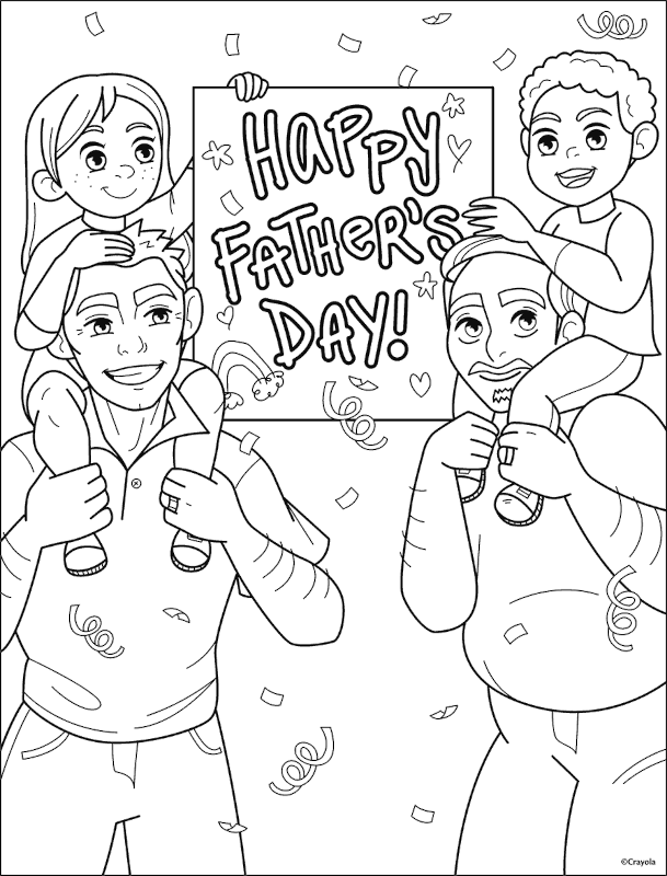 Free pride fathers day coloring page