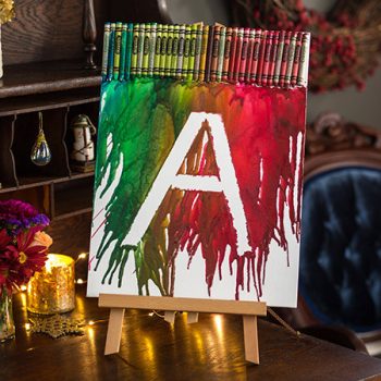 Personalized Melted Crayon Canvas