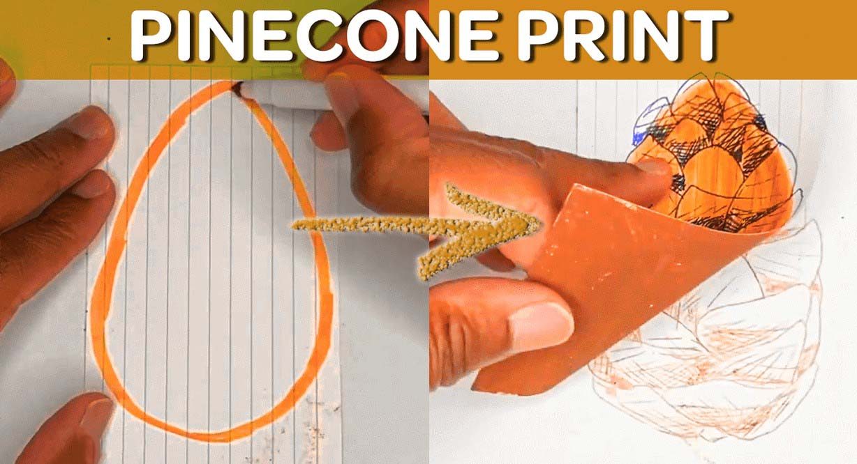How To Draw A Pine Cone