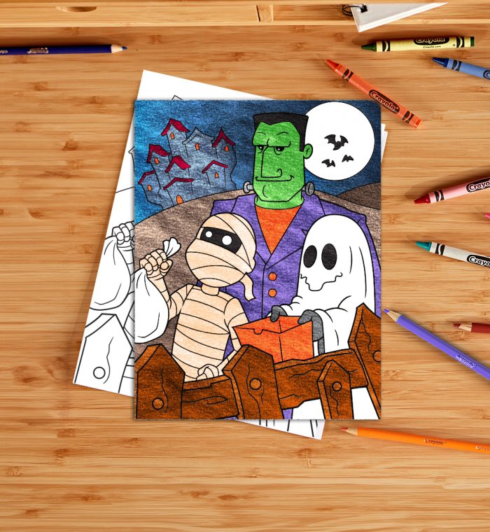 10 Oct15 Halloween Colouring Page Module 980x1087