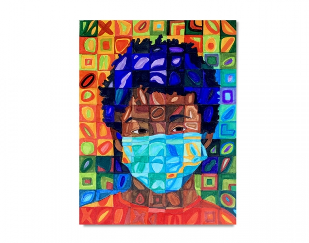 INSPIRED BY CHUCK CLOSE – Self-Portrait, Colour, Pattern, Shape
