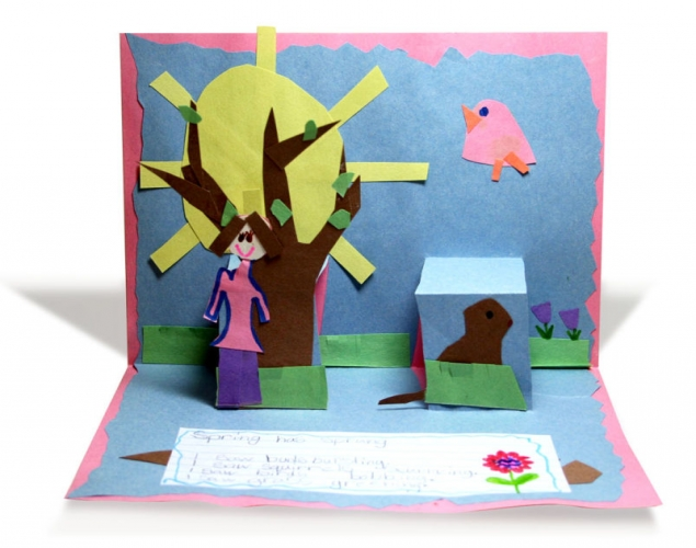 SIGNS OF SPRING – Pop-Up Card, Organic Shapes