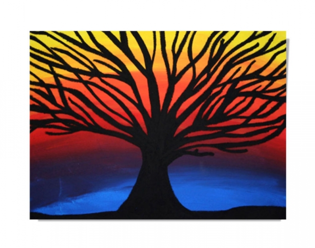 Crayola Canada Lesson Plans TREE SILHOUETTE Warm and Cool